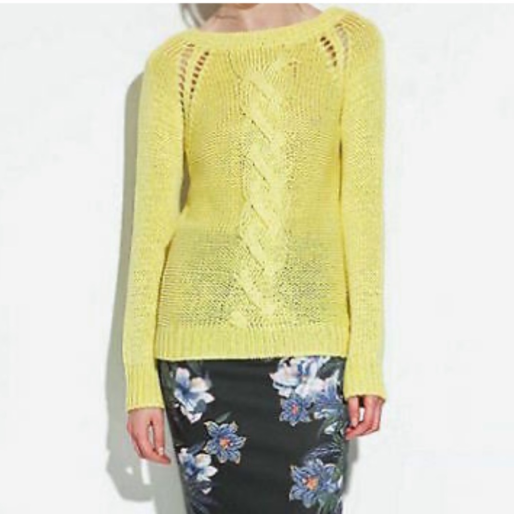 ZARA Knit bright yellow sweater